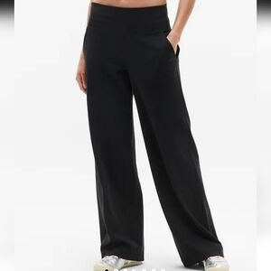 New*Athleta Venice High Rise Wide Leg Pant in black Stretchy Size Large